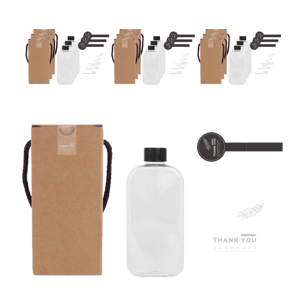 납작페트 검정캡 250ml x 10p + 스티커 세트 19,200원