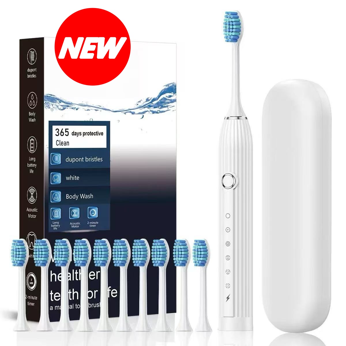 [캬오유] 음파 전동 칫솔 헤드 8개+케이스 세트 충전 리필 19,900원