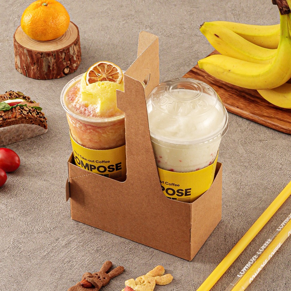 펄로스 커피 롱 캐리어 2구 테이크아웃 크라프트 무지 25,200원