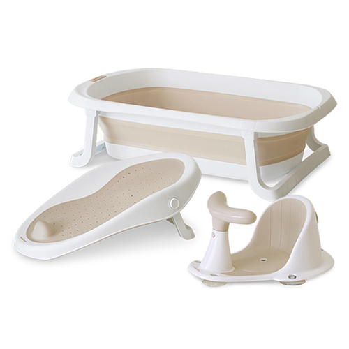 말랑하니 신생아 싱크대 욕조 + 목욕 의자 + 접이식 아기 욕조 세트 73,900원