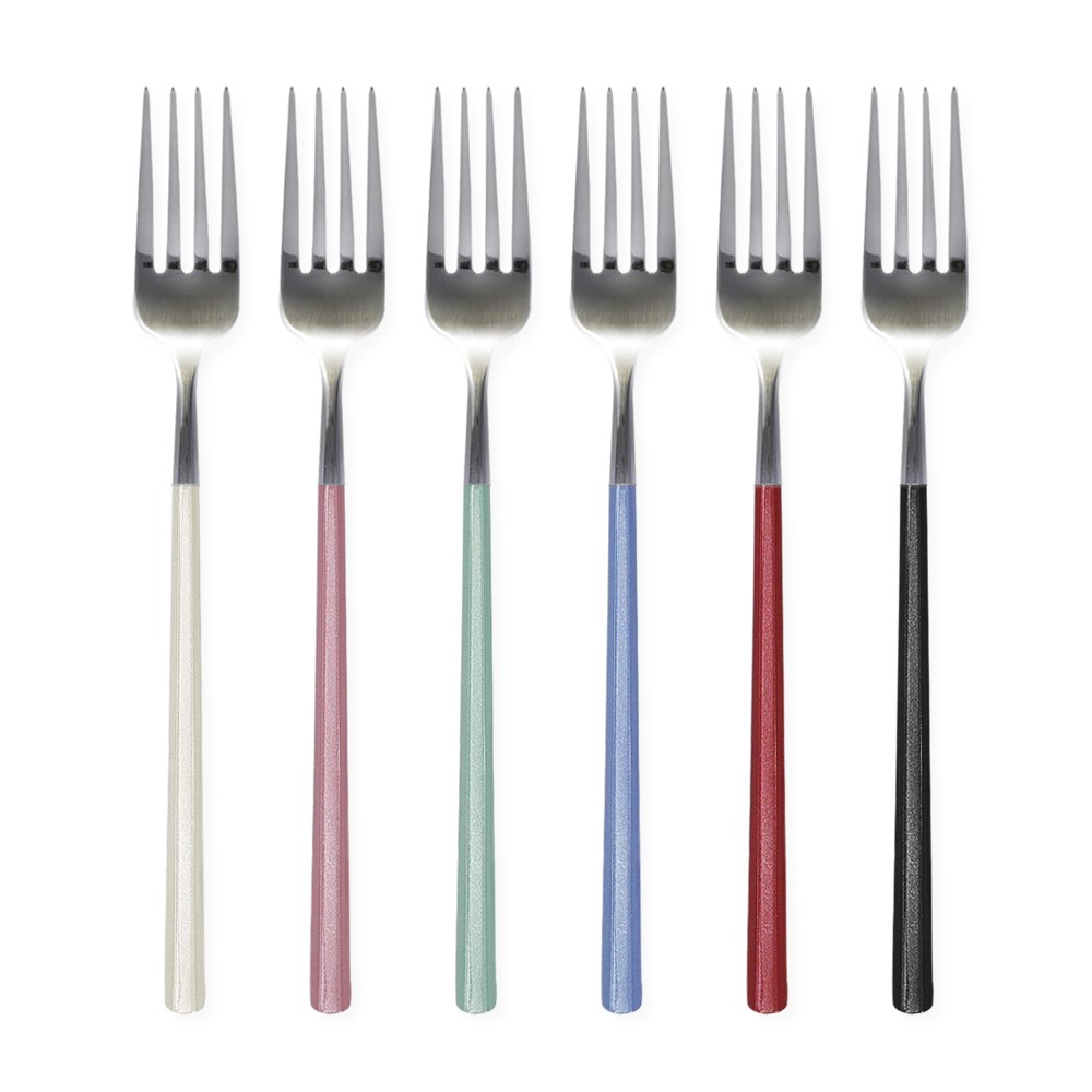 브리앙뜨 펄인러브 포크, 6개, 아이보리+핑크펀치+스카이블루+민트+블랙+버건디 25,740원