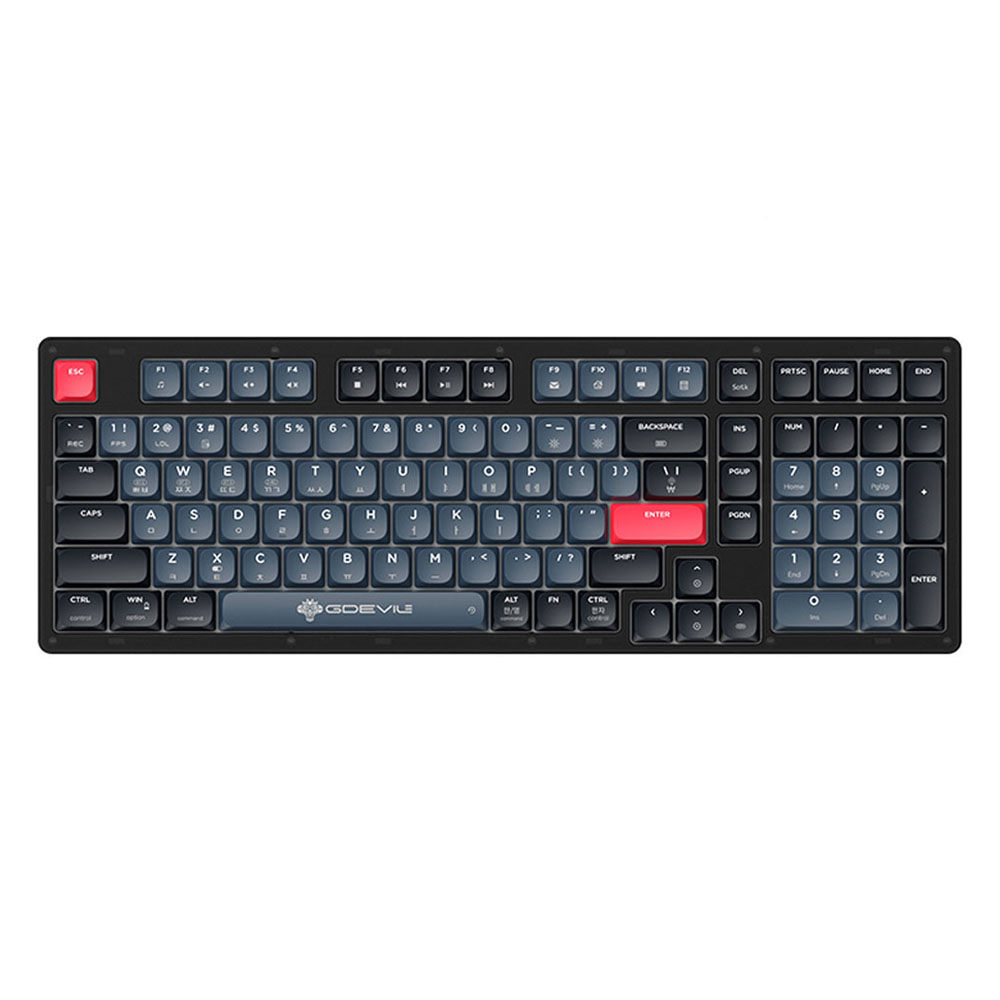 지데빌 유무선 블루투스 기계식 게이밍 키보드, 블루+블랙, G912L CRUISE, 적축 80,640원