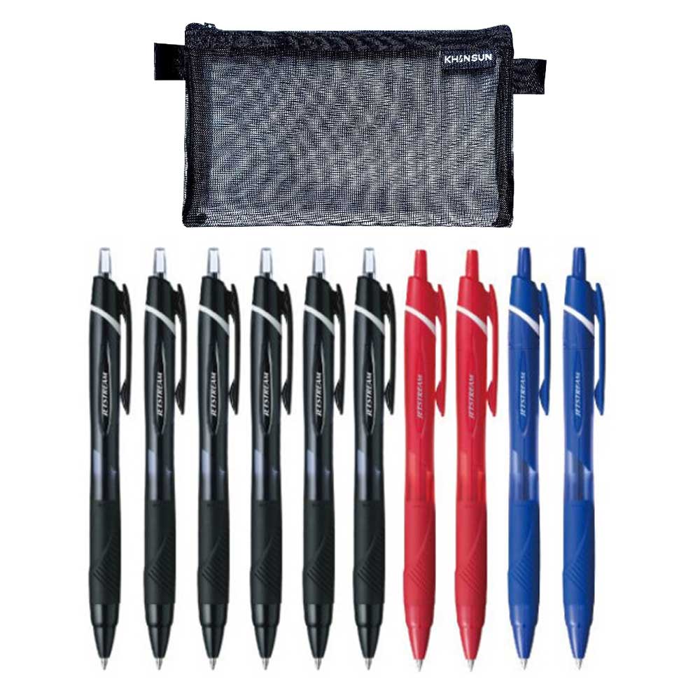 유한회사고루담 uni 제트스트림 단색 볼펜 SXN 150 0.38 0.5 0.7 1.0 10p (메쉬 파우치 포함) 13,840원