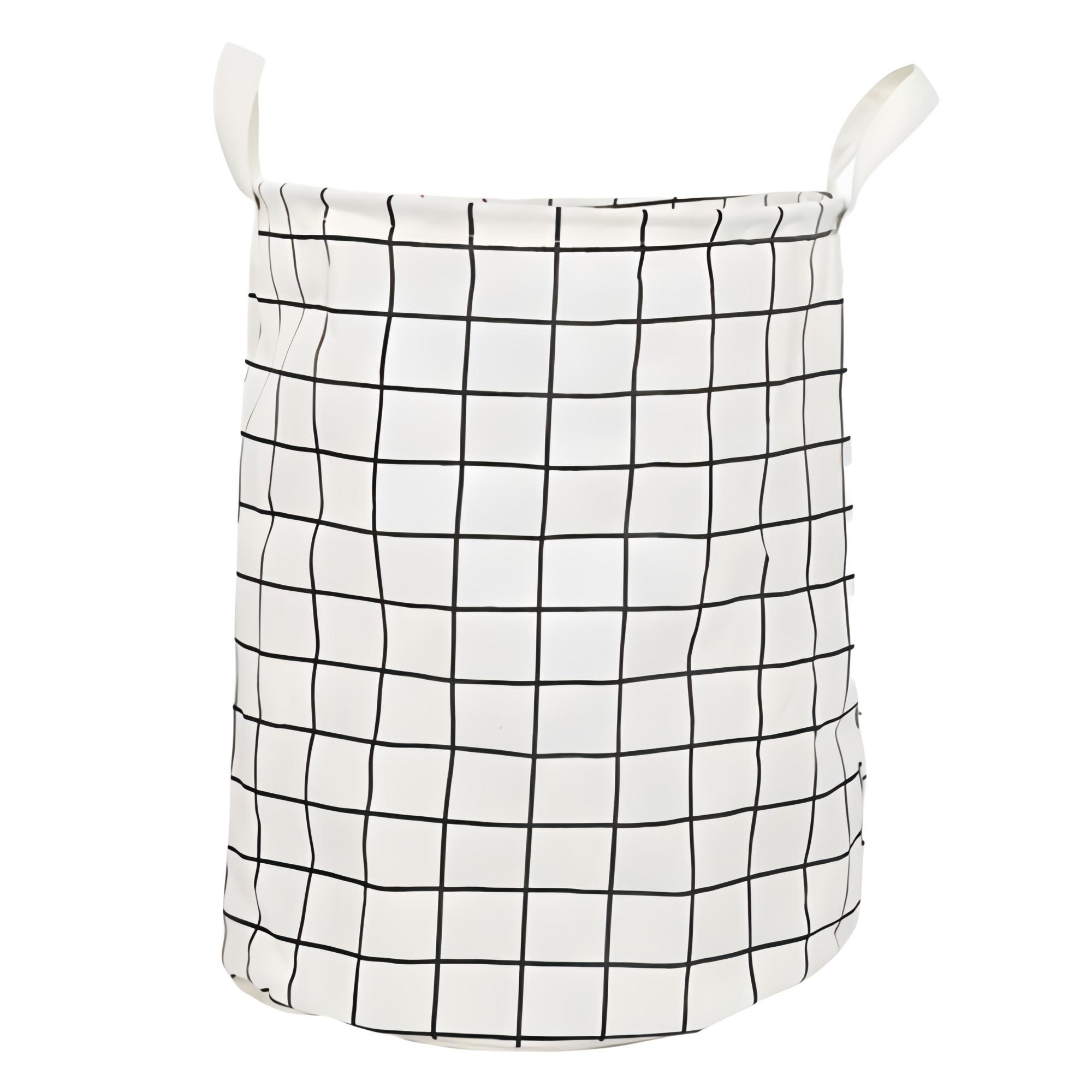 하이퍼플래닛 체크 원형 패브릭 접이식 다용도 빨래바구니 3,240원