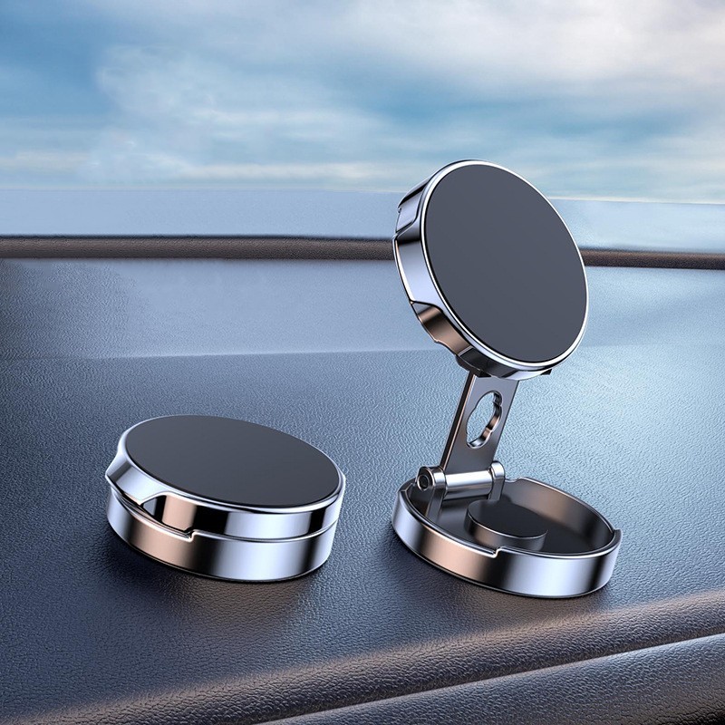 욜로데이 720도 초강력 자석 접이식 차량 핸드폰 거치대, 1개, 실버 6,000원