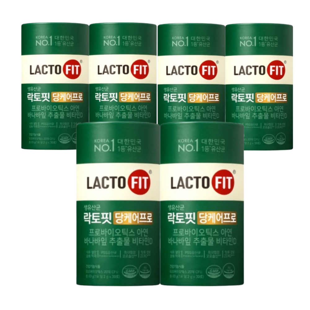 종근당 락토핏 당케어 유산균 2g 60포 6통 혈당관리 유산균 144,700원