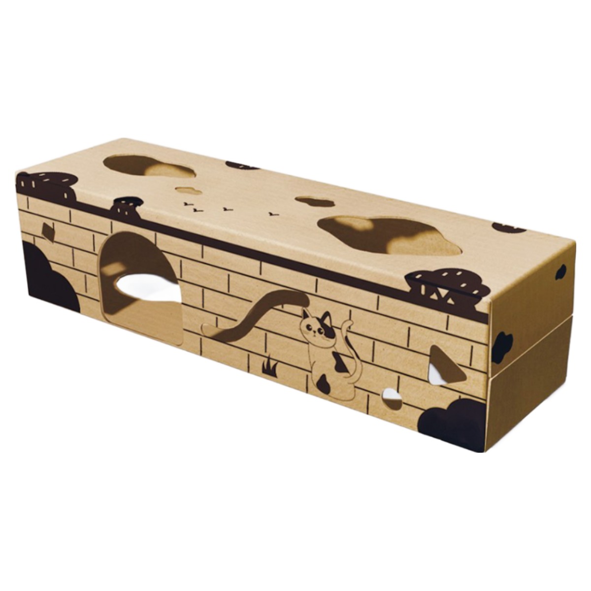 집사들이 편한 냥이 놀이터 냥냥이발바닥 터널형 숨숨집 고양이 하우스 크라프트 종이 박스 DIY 반려묘 캣하우스, 1개, 크라프트 19,000원