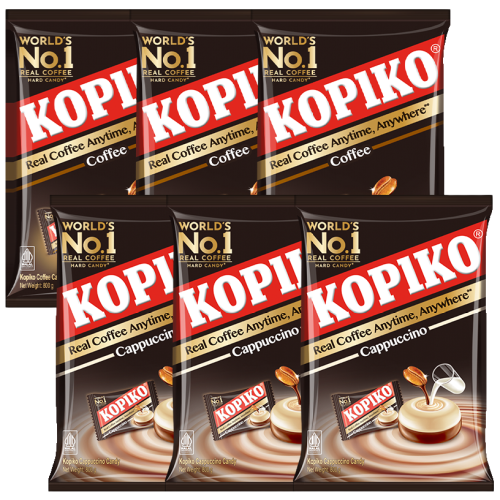 마요라 코피코 캔디 800g 2종(커피맛 3개 + 카푸치노맛 3개), 800g, 6개, 현재가 43,900원