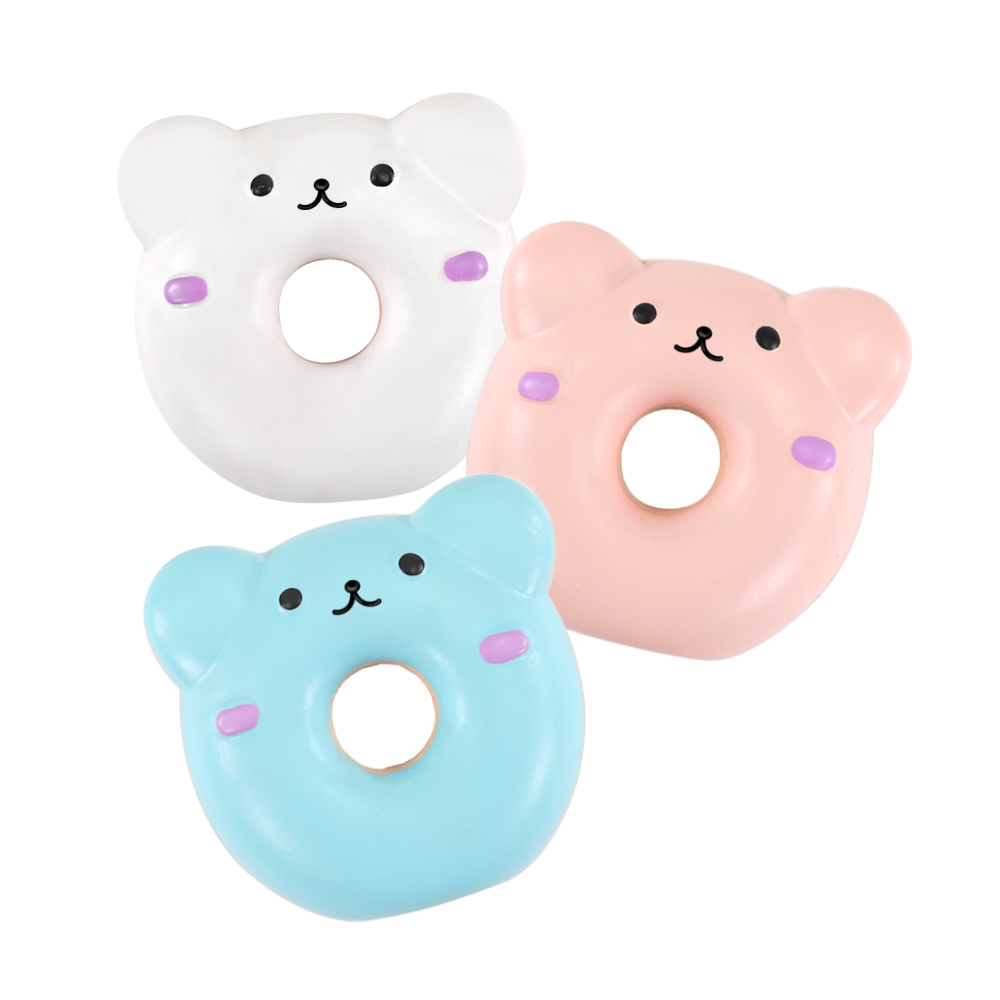 펫베오 곰도리 도넛 라텍스 강아지 삑삑이 장난감 공 3종 세트, 1세트, 딸기+크림+소다 14,900원