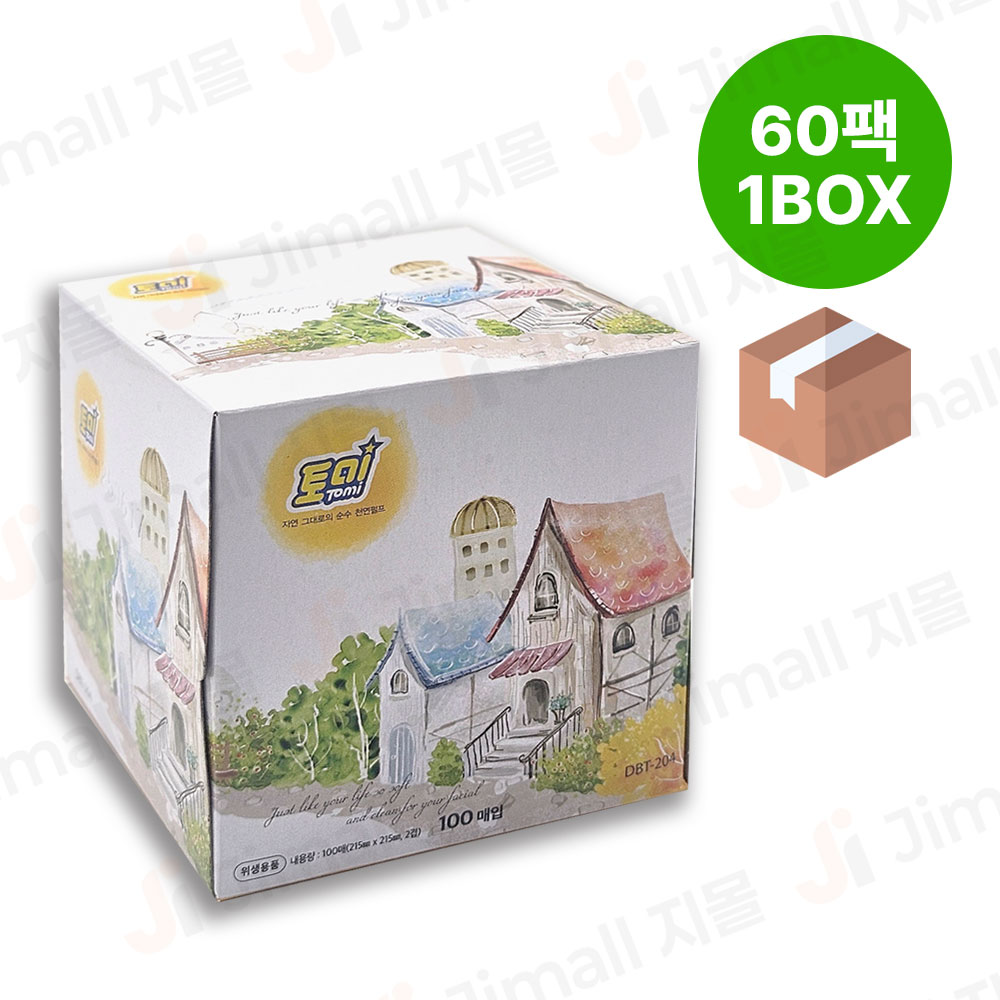 토미 정사각티슈 1박스 천연펄프 화장지 무형광 DBT-204 58,500원