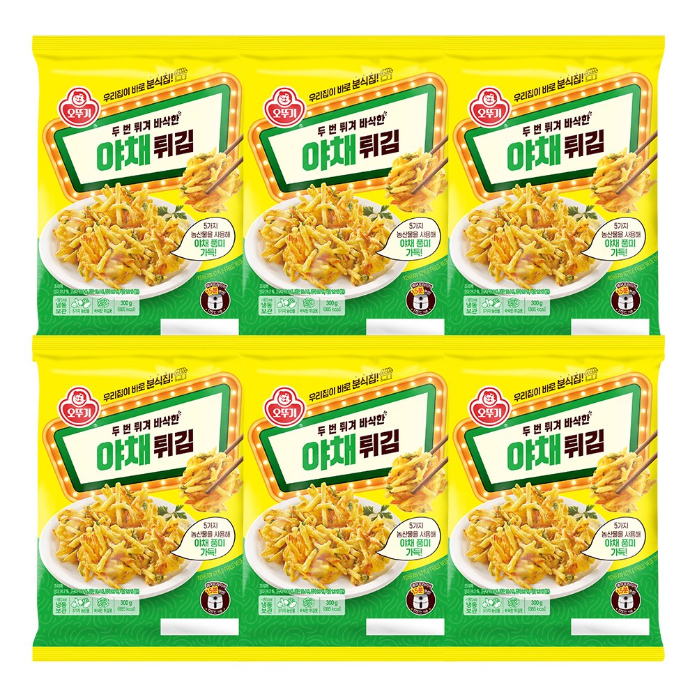 오뚜기 야채튀김 300g 6개, 6개, 300g 37,900원