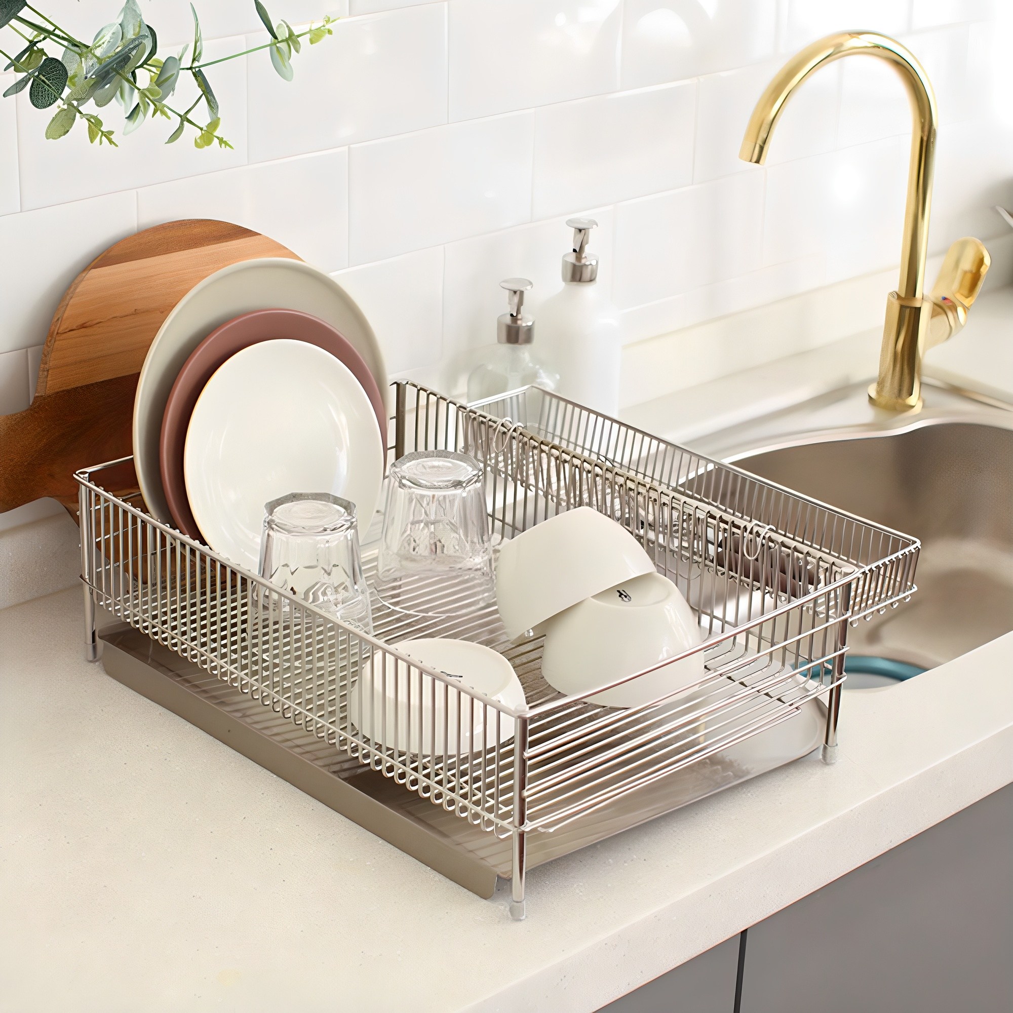 리빙해피 올스테인리스 모먼트 식기건조대, 1단, 실버, 1개 29,800원