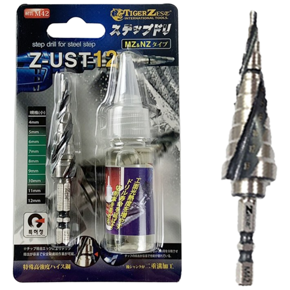 제스트 강스텐스텝드릴 Z-UST12 Z-UST25 Z-UST35 스텝드릴 스탭드릴 강스텐용 초강력 특수고강도 3날 천공 확관 20,490원
