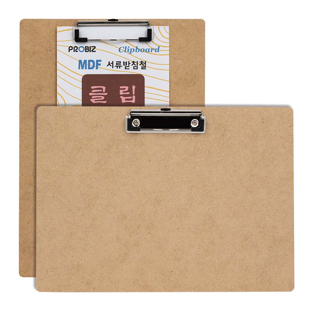 프로비즈 클립보드 MDF 우드 A4 브라운, 가로, 세로, 4개 2,720원