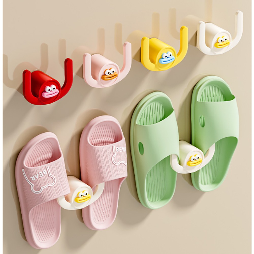 리브온 무타공 욕실 슬리퍼 거치대 4개세트 벽걸이 다용도 신발 정리 걸이 현관 실내화 걸이, 1세트, 혼합색상 3,990원