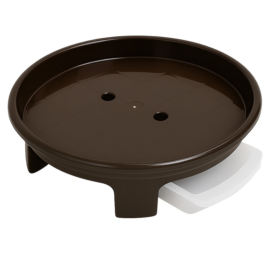 식스파머스 튼튼한 프리미엄 서랍식 물받침형 원형 화분 받침, 옹기색 6호, 1개 6,070원