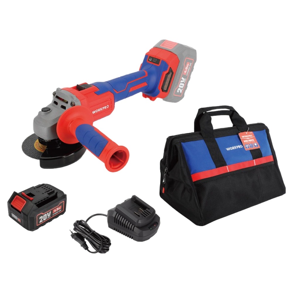 워크프로 20V 충전 앵글그라인더 100mm 가방세트 WP892000, 1세트 171,100원