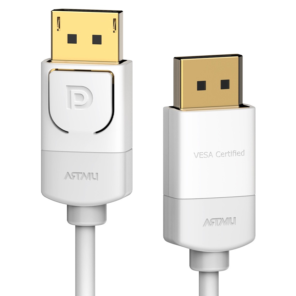 아트뮤 VESA 인증 DP to DP 1.4 8K DisplayPort 케이블 버튼 화이트, 1개, 1m 13,900원