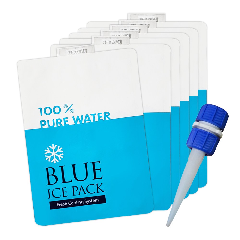 포장백서 DIY 물아이스팩 반제품 물주입 15x20 아이스파우치 100매 + 물주입기 포함, 1개 16,100원