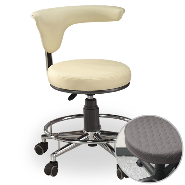 원형보조의자 피부미용스툴 병원진찰의자 ST307 방석커버포함, 1개, 블랙 + 방석커버로얄(개별배송) 138,800원