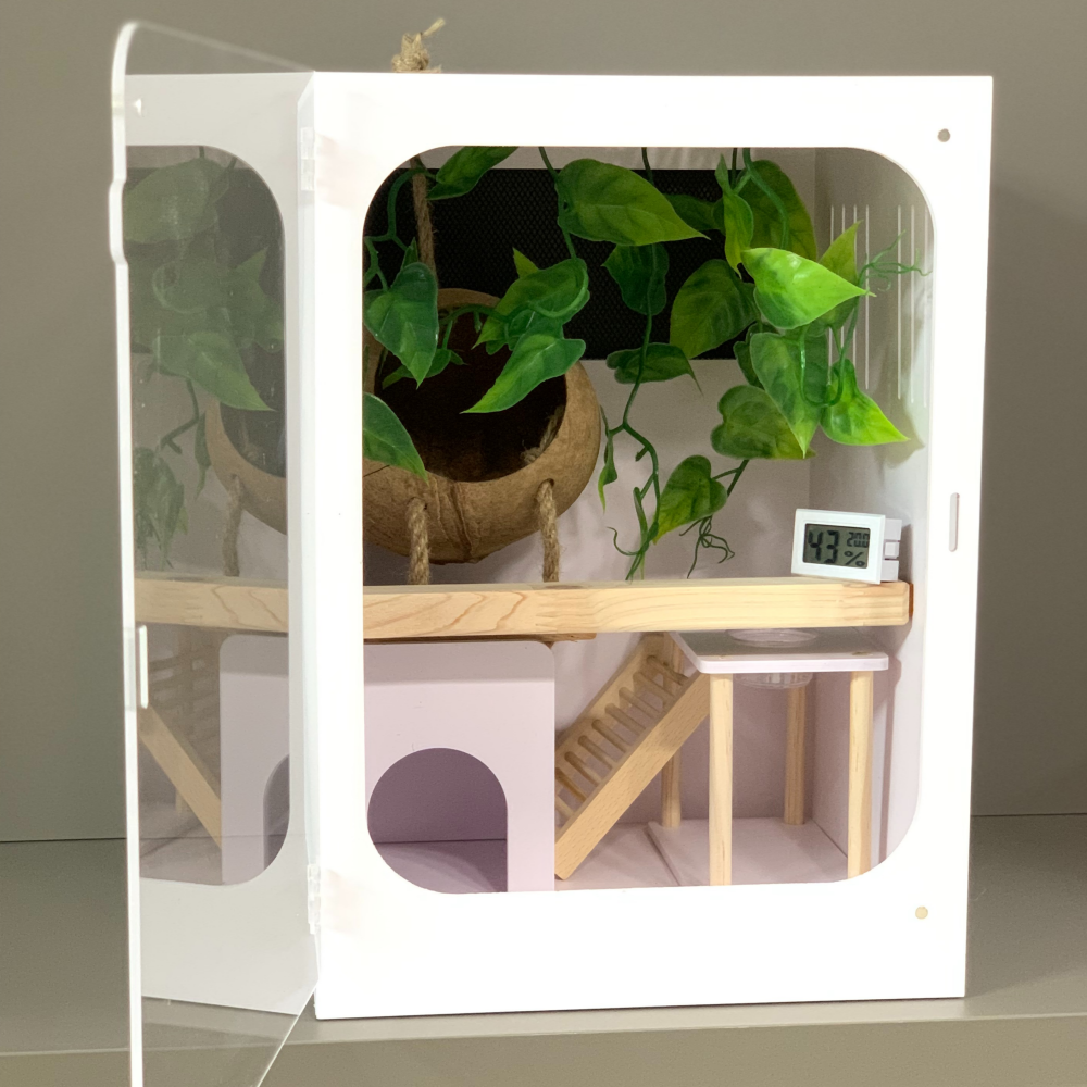 크레스티드게코 크레 사육장 포맥스 파충류 도마뱀 용품 (252535 사이즈), 블랙, 1개 55,000원