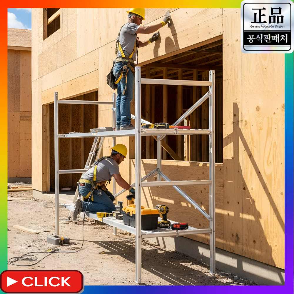 프라임테크 고소 작업대 접이식 작업대 아시바 이동식 비계 스캐폴딩 안전난간 스케폴딩 다리, 1개 209,000원
