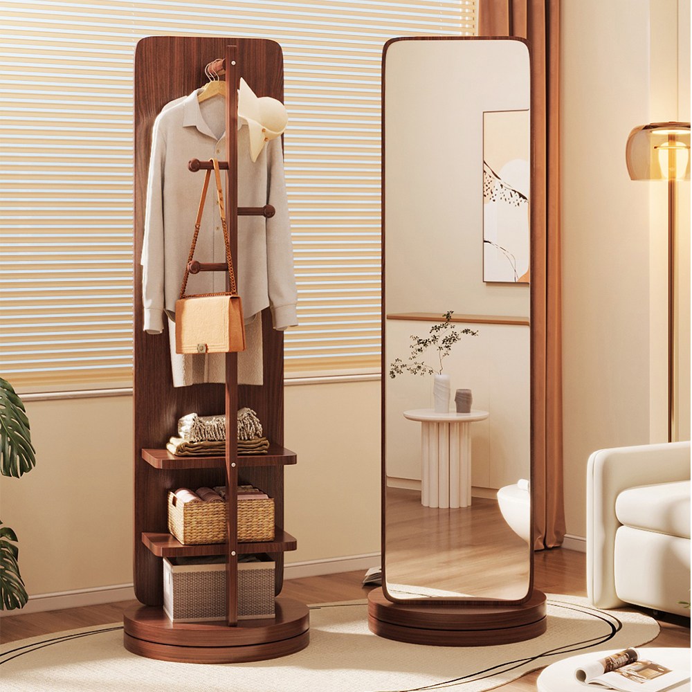 다기능 전신거울 스탠드 아치형 대형 거울 360도 회전 겸용 옷걸이행거 미러 89,000원