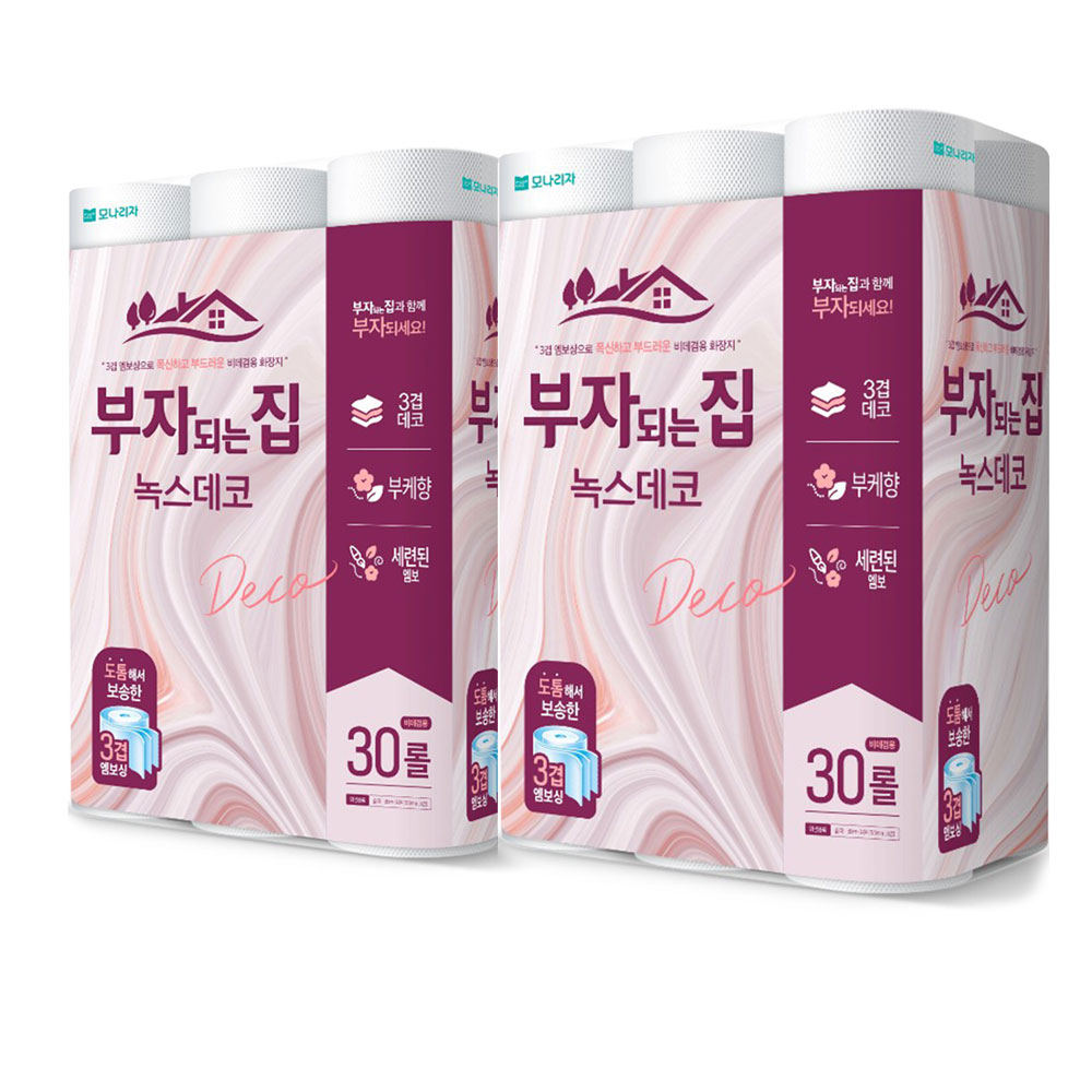 모나리자 부자되는집 녹스데코 3겹 30m 30롤 28,200원