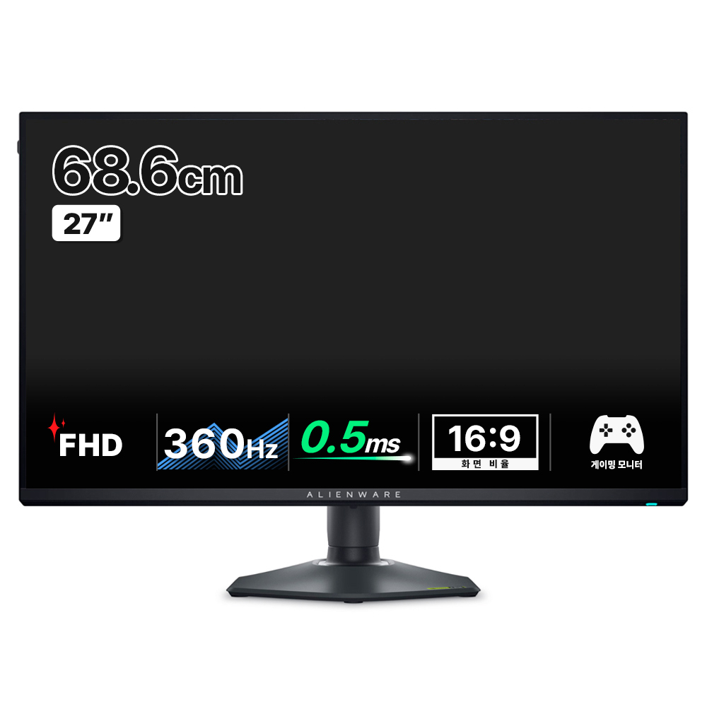 델 4K FHD 에일리언웨어 180Hz 360Hz 0.5ms IPS 듀얼 해상도 게이밍 모니터 749,000원
