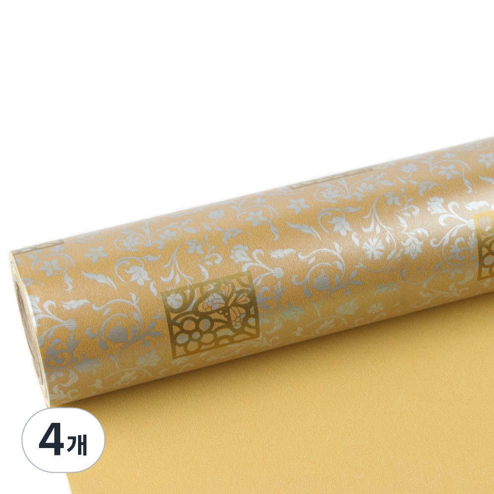 노크원 나비 프레임 종이 롤 포장지 53cm x 15m, 금색, 4개 39,600원