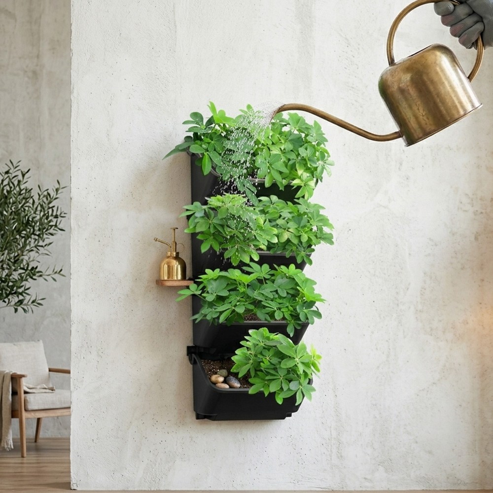 21세기트랜드 플랜박스 수직 화분걸이 행잉 포켓 가든 벽걸이 식물걸이 실내정원, 1개, 블랙 19,800원