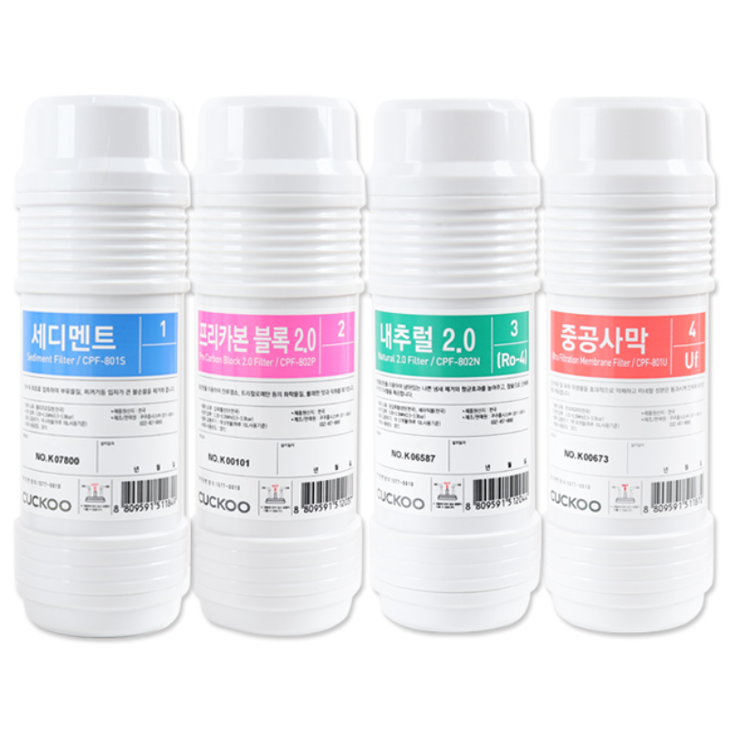 25년하반기쿠쿠정수기4단계필터 정품1+1+1+1세트(리셀) 세디먼트1+프리블럭1+네추럴1+중공사막(나노포지티브)1, 1세트, CP-F602HW 71,340원