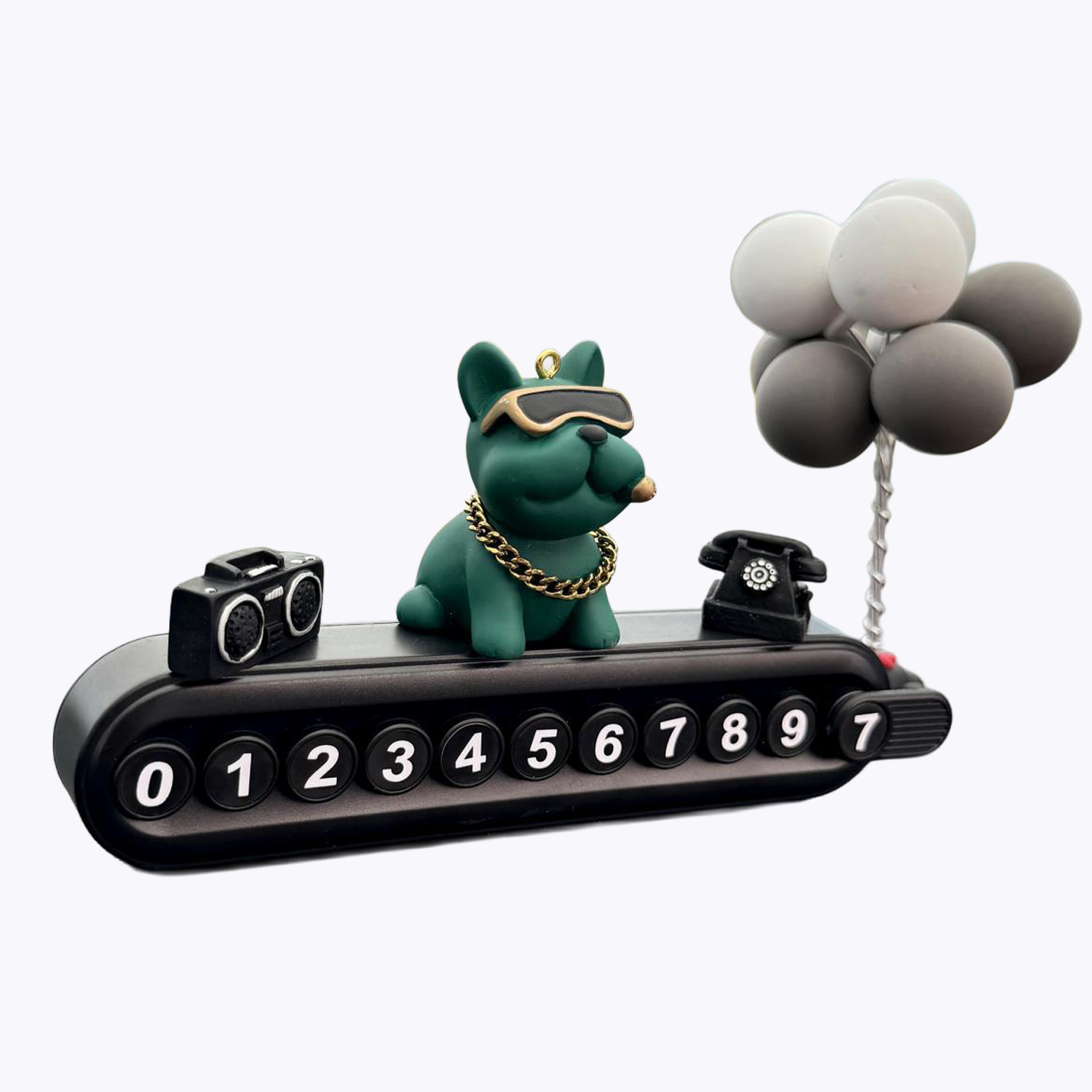 몽카 불독 고양이 자동차 주차 번호판, 1개, 그린 블랙 9,900원