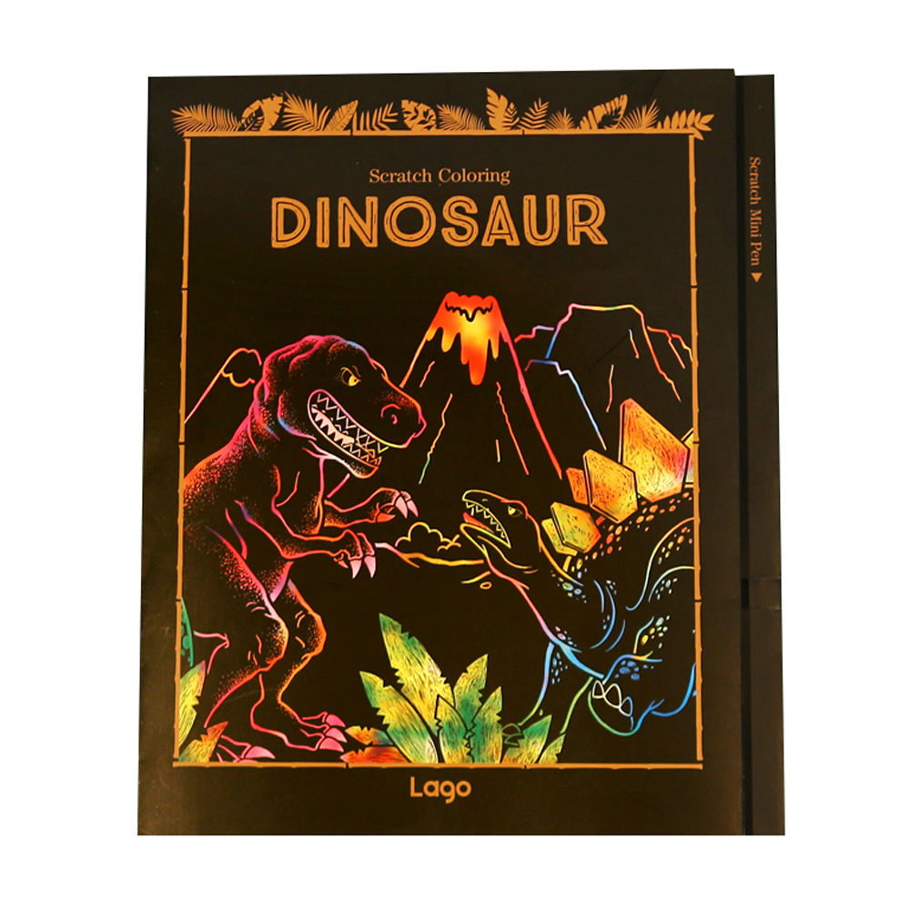 라고디자인 사유 스크래치북 불꽃 컬러링 보드 페이퍼 8p 세트, 공룡, 1개 20,830원