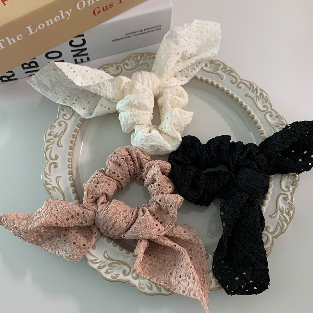 [3종세트] 바나초이 펀칭 리본 미니 스크런치 6,900원