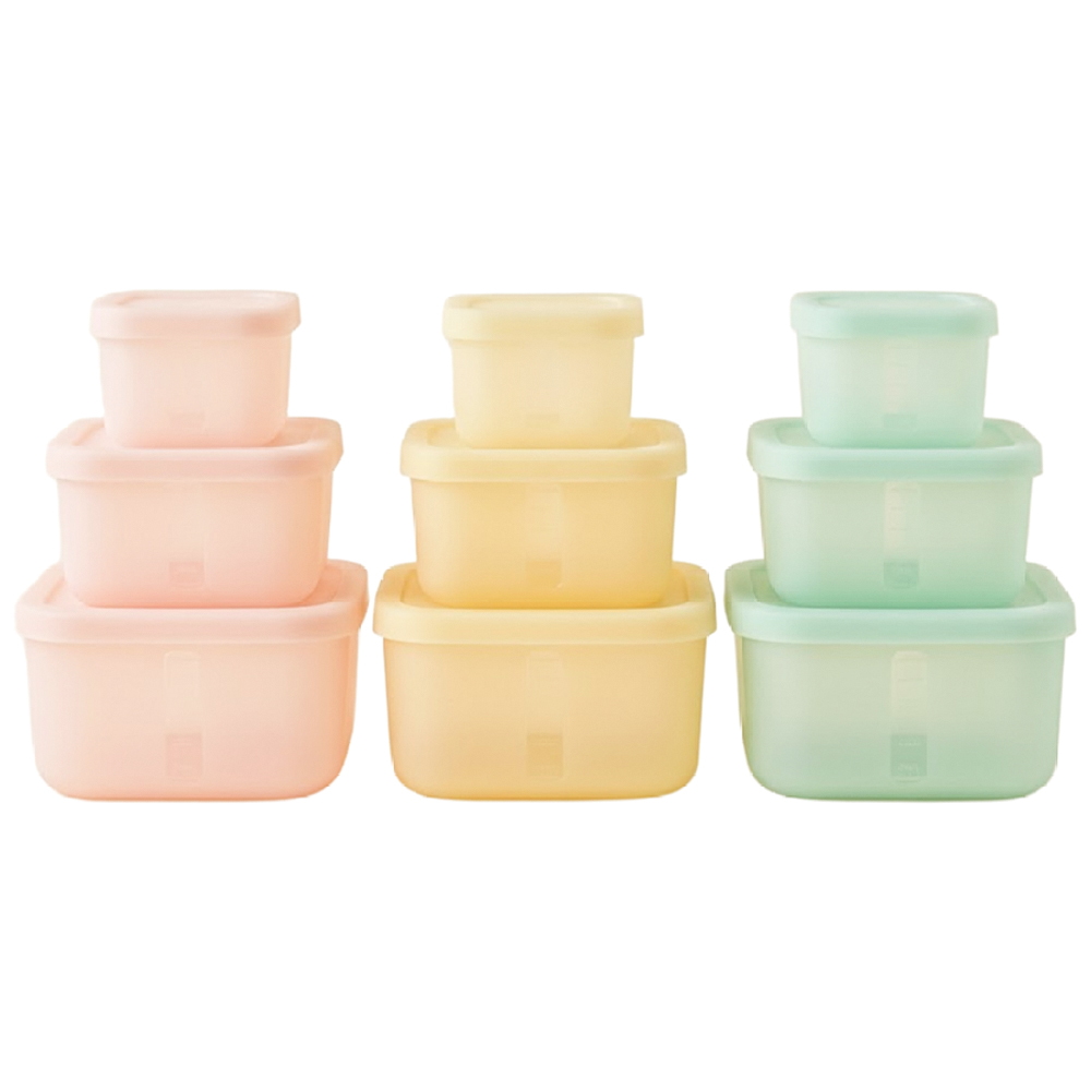 생활애담 실리콘 용기 소중대 3종 세트 이유식 반찬통, 핑크 3P, 1세트 28,900원