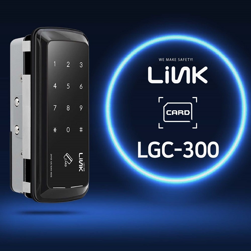 무료설치 LGC-300 양문 유리문용 클립형도어락 카드키 155,000원