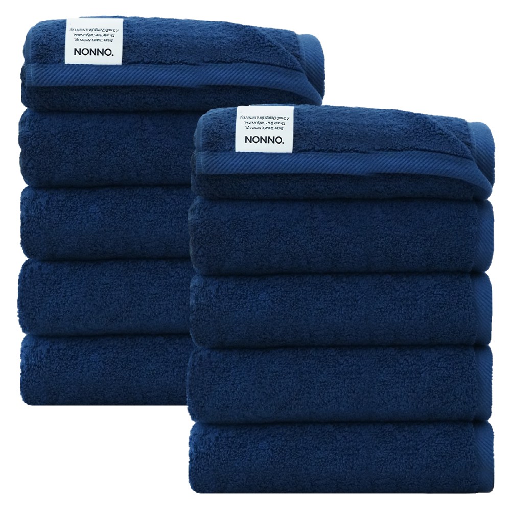 NONNO 국내생산 호텔수건 200g 40수 코마사, 진네이비, 10개 43,900원