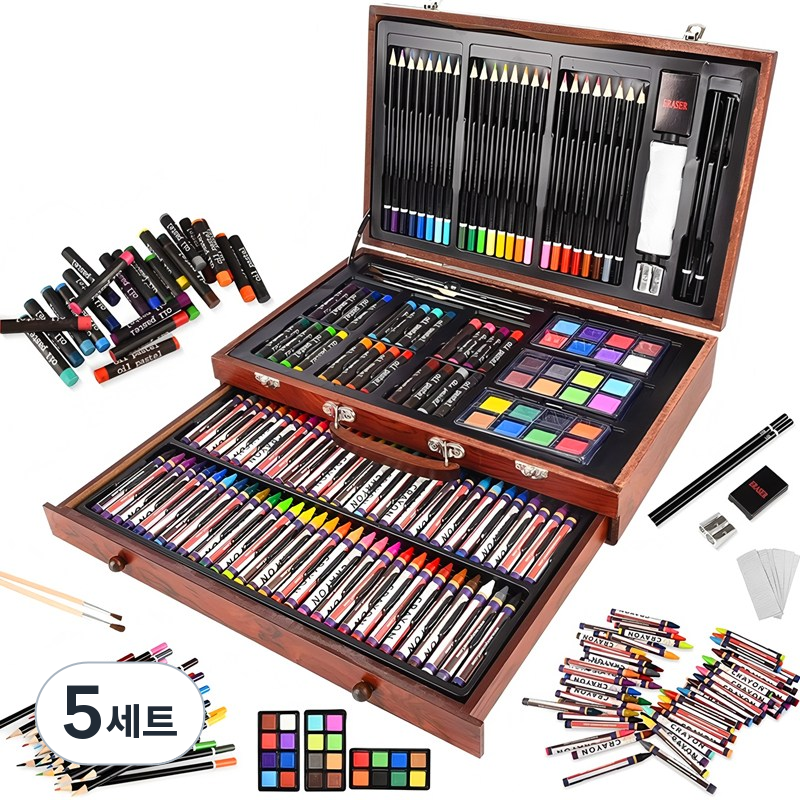 시스슈 140건 우드박스 색연필 크레파스 종합미술도구세트 수채화 세트 102,900원