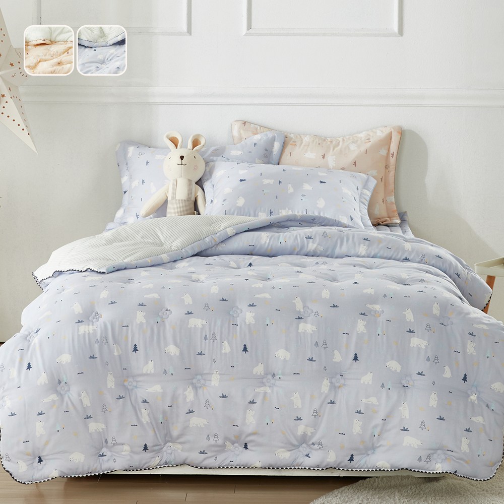 국산 리빙캐슬 사계절 모달 북극곰 차렵이불 57,580원