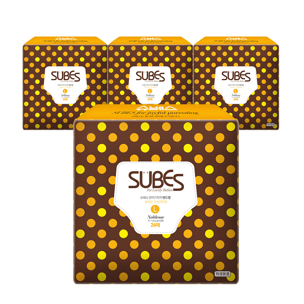 슈베스 노블레스 밴드형 기저귀 아동공용, 대형(L), 96매 31,920원