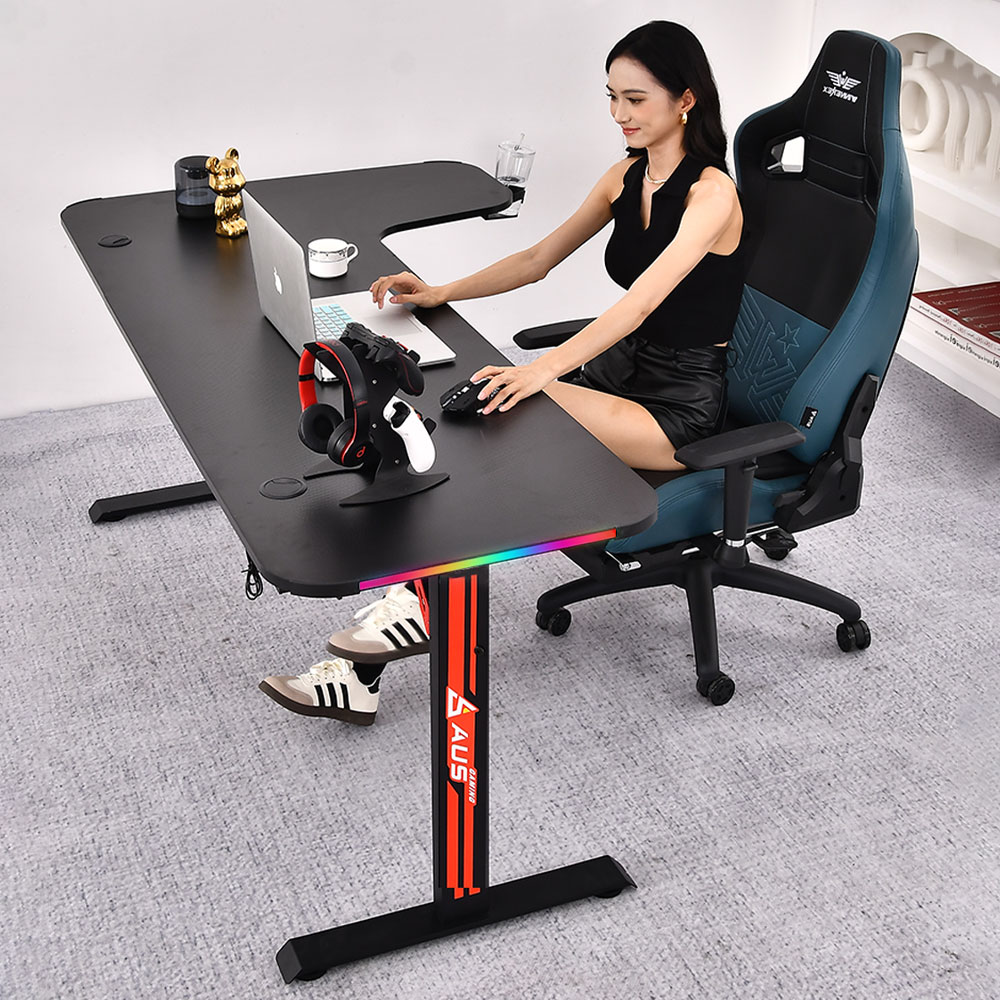 아우스 위너렉스 LS ㄱ자형 게이밍책상 L자형 컴퓨터책상 좌,우 선택가능 1400,1600, 1800 208,800원