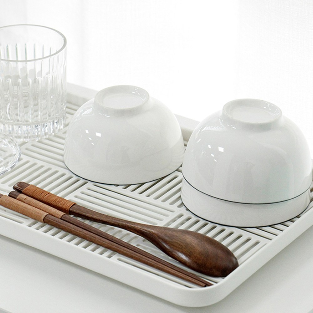 필굿리빙 주방 물빠짐 트레이 건조대, 화이트, 1개 8,900원