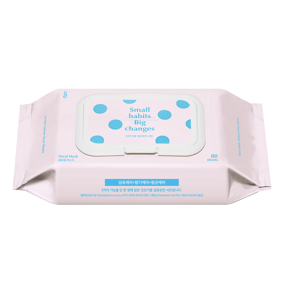 소소이지 건조기 시트 드라이 시트 섬유유연제 플로럴 머스크 향, 1개, 80매입 11,900원