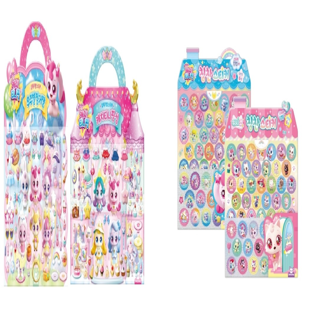 ((NEW인기특가))슈팅스타캐치티니핑_입체가방스티커_2종+슈팅스타티니핑_위시캣_칭찬스티커2종(총4개세트상품) 25,500원