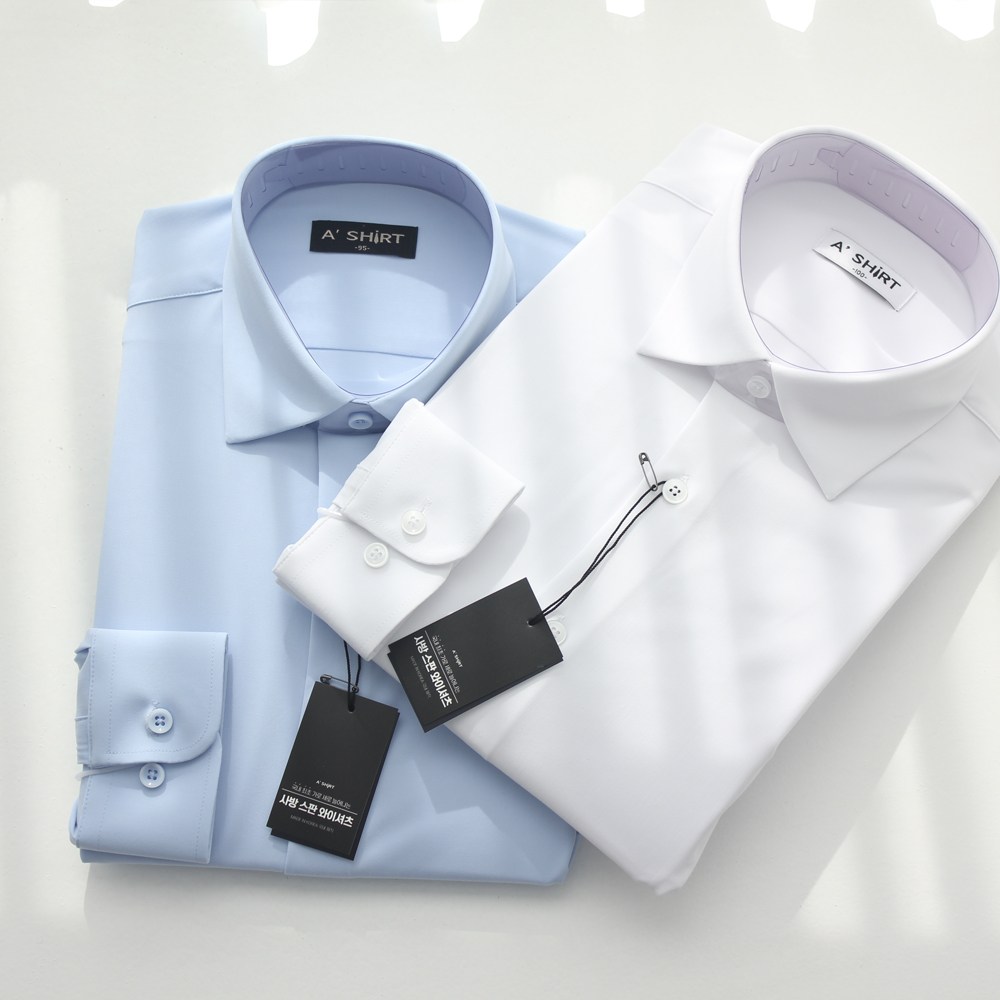 어셔츠 가로 세로 늘어나는 구김없는 사방 고스판 와이셔츠 65,800원