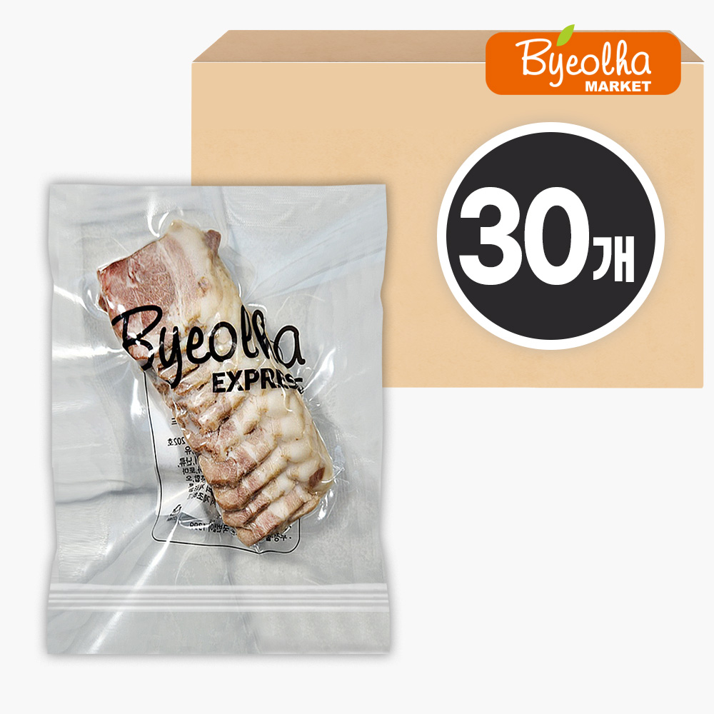 별하 춘풍접객 한방 삼겹살 수육 150g (30개) 대용량 식당 업소용 냉동 1인분 보쌈 개별포장, 30개, 150g 141,600원