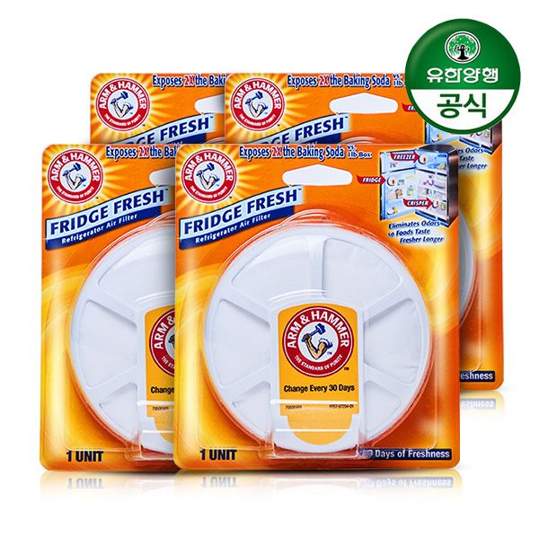 암앤해머 베이킹소다 냉장고 탈취제 부착형 4개 냄새제거 제거제 206050 26,400원