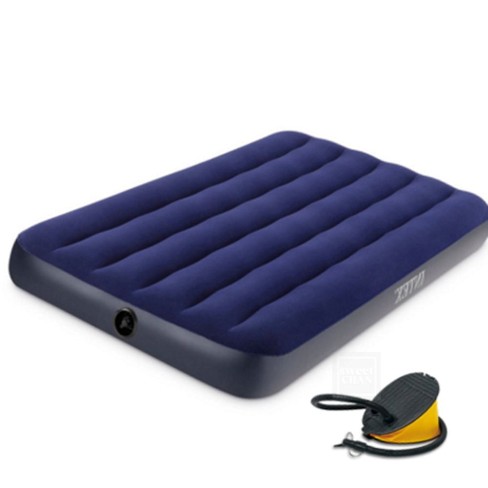 스윗찬 인텍스 듀라빔에어매트 발펌프세트 수퍼싱글 네이비 캠핑용품매트 61,300원