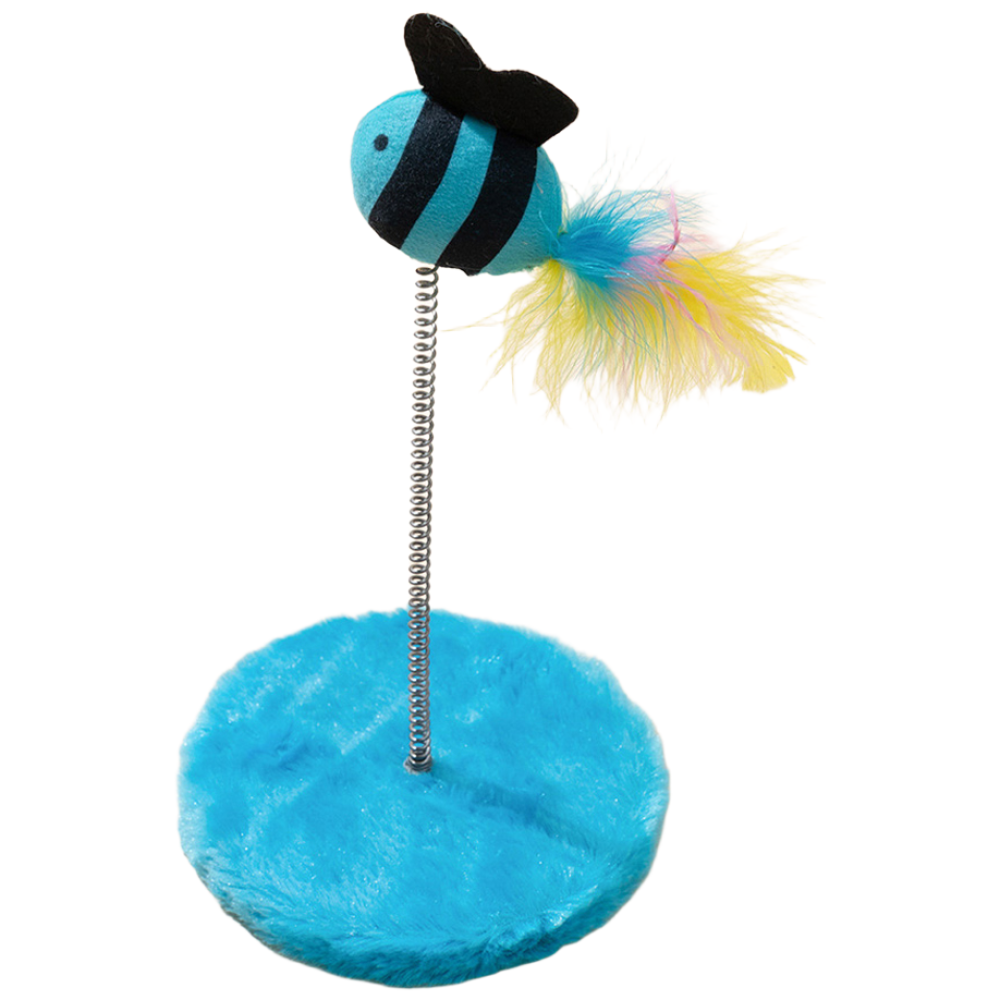 캣츠드림 원판 스프링 깃털 물고기 고양이 장난감, 블루, 1개 10,900원